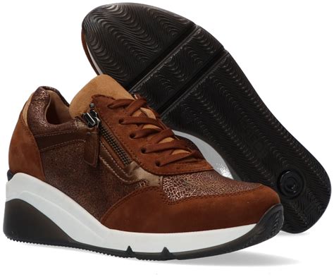 cognac sneakers dames